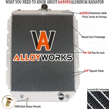 4 Row Aluminum Radiator Fits 1981-2001 International 2300 3000 3600 3800 4900