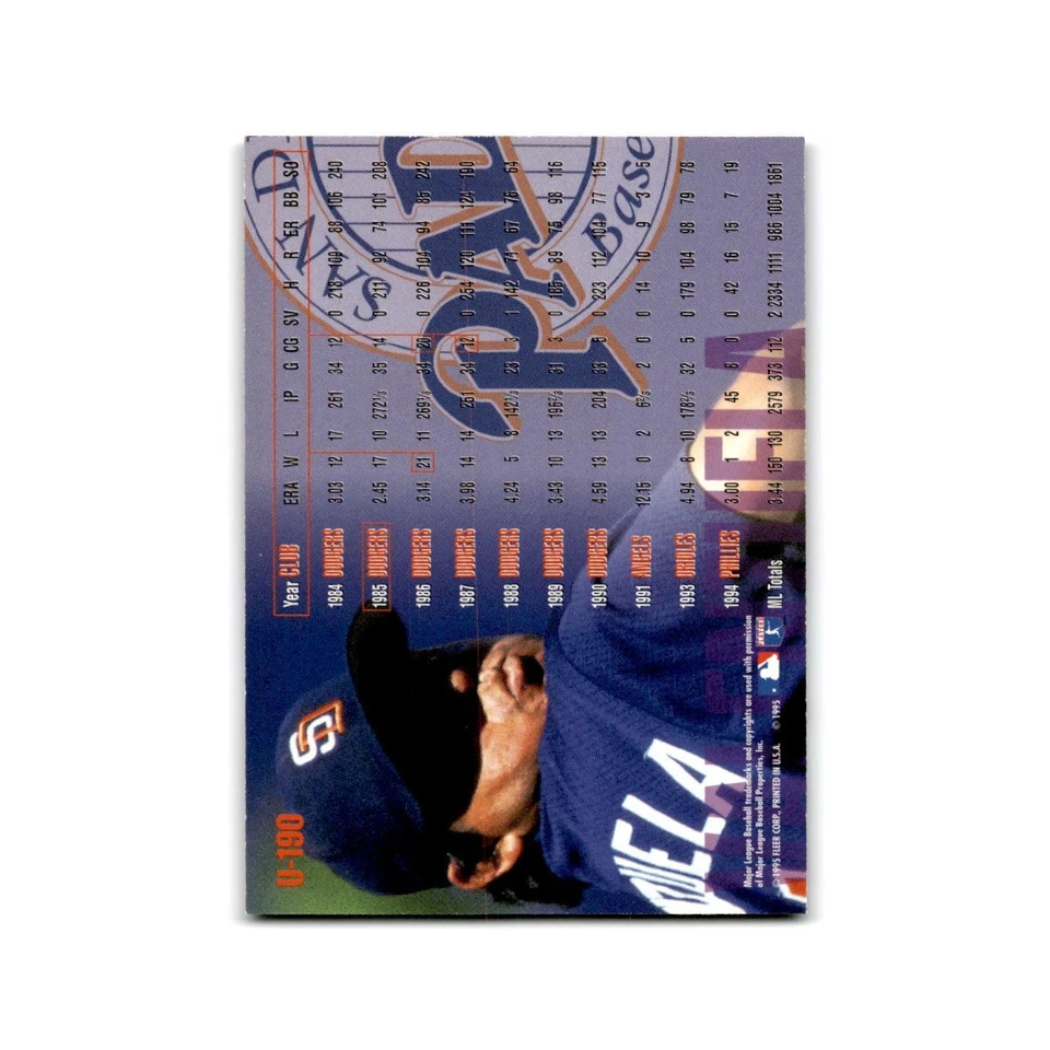 Fernando Valenzuela 1995 Fleer Update #U-190 San Diego Padres Baseball Card NM - Image 2 of 3