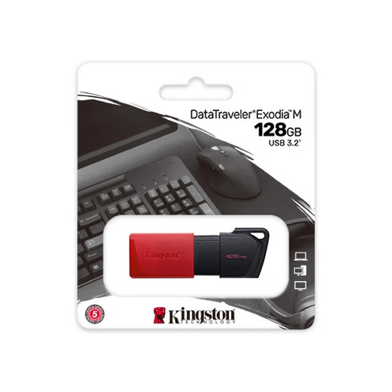 Kingston Pendrive 128GB Exodia M Originale Penna Memoria USB 3.2 Chiavetta USB - Immagine 2 di 2