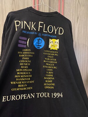 90s ヴィンテージ PINK FLOYD 1994TOUR ロンT USA製 ビンテージ90's○PINK FLOYD EUROPEAN TOUR 1994 Tシャツ白○240827k7