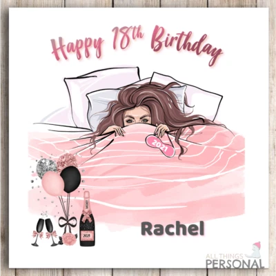 ALL THINGS PERSONAL Personalised Birthday Card for Friend Daughter 18th 21st 30th 40th 50th 60th Her