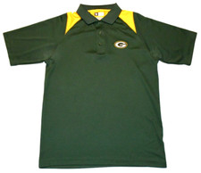 Short Sleeve Polo Men's Medium NFL Team Apparel Green Bay Packers Football