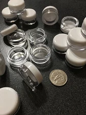 Cosmetic Jars Empty Makeup Containers 5 Gram Ml White Cap Lip Balm Pot (100)5033