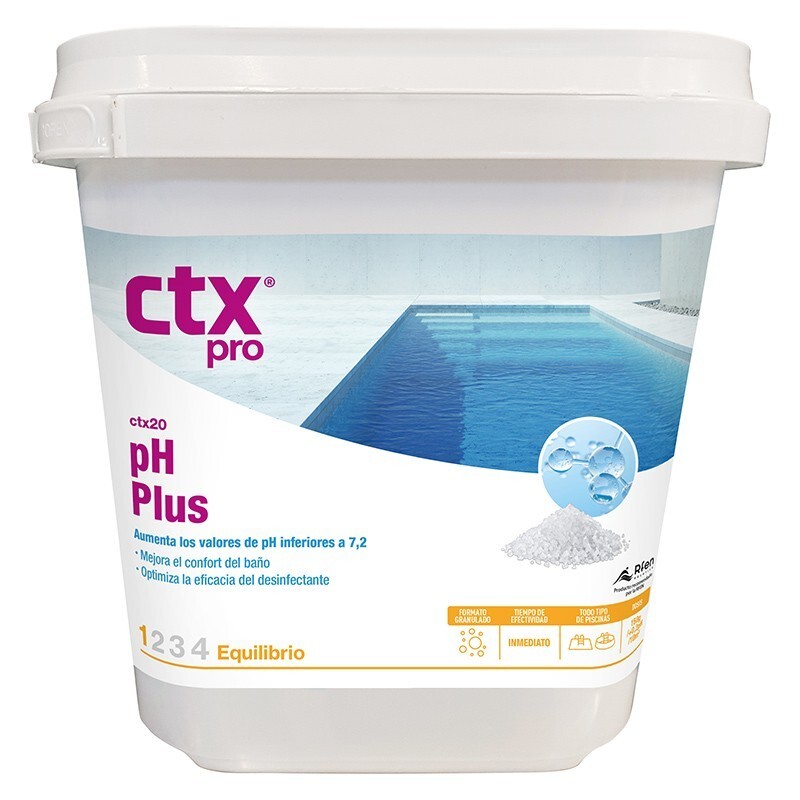 Incrementador de pH granulado CTX-20 - 5 KG - para ajustar el pH entre 7,2 y 7,6