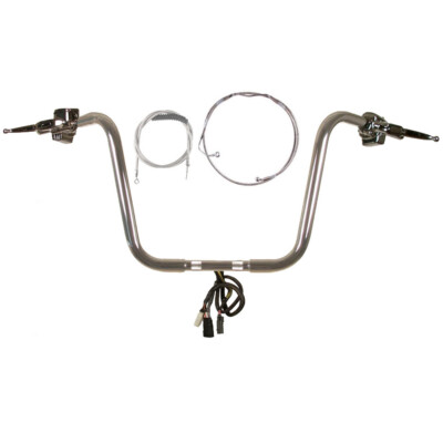 1 1/4'' Chrome 14'' Ape Hanger Kit 2008-2013 Harley Road Glide No Cruise w/ABS