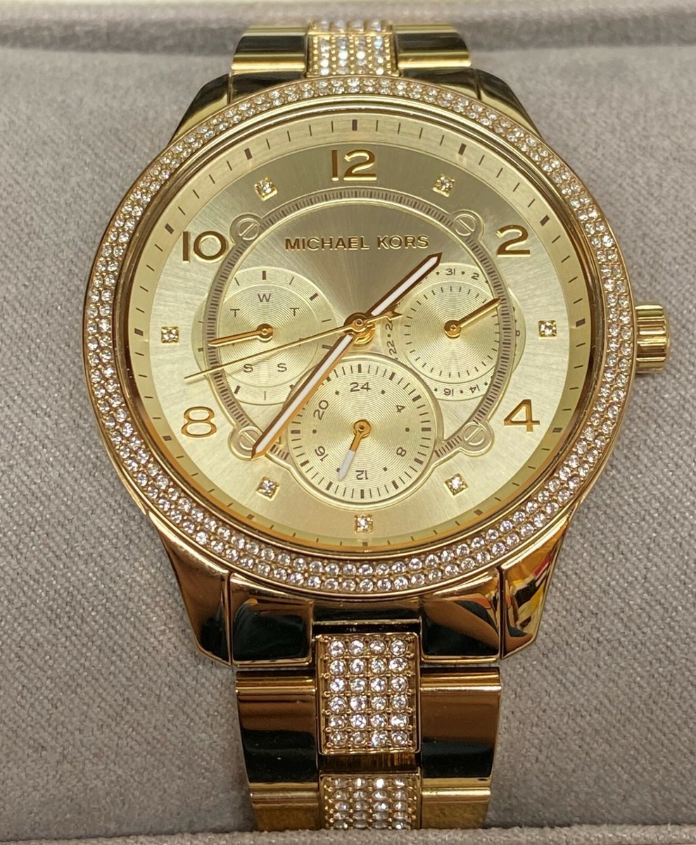 Michael Kors MK6613 Parker Champagne Dial Two Tone Multifunction