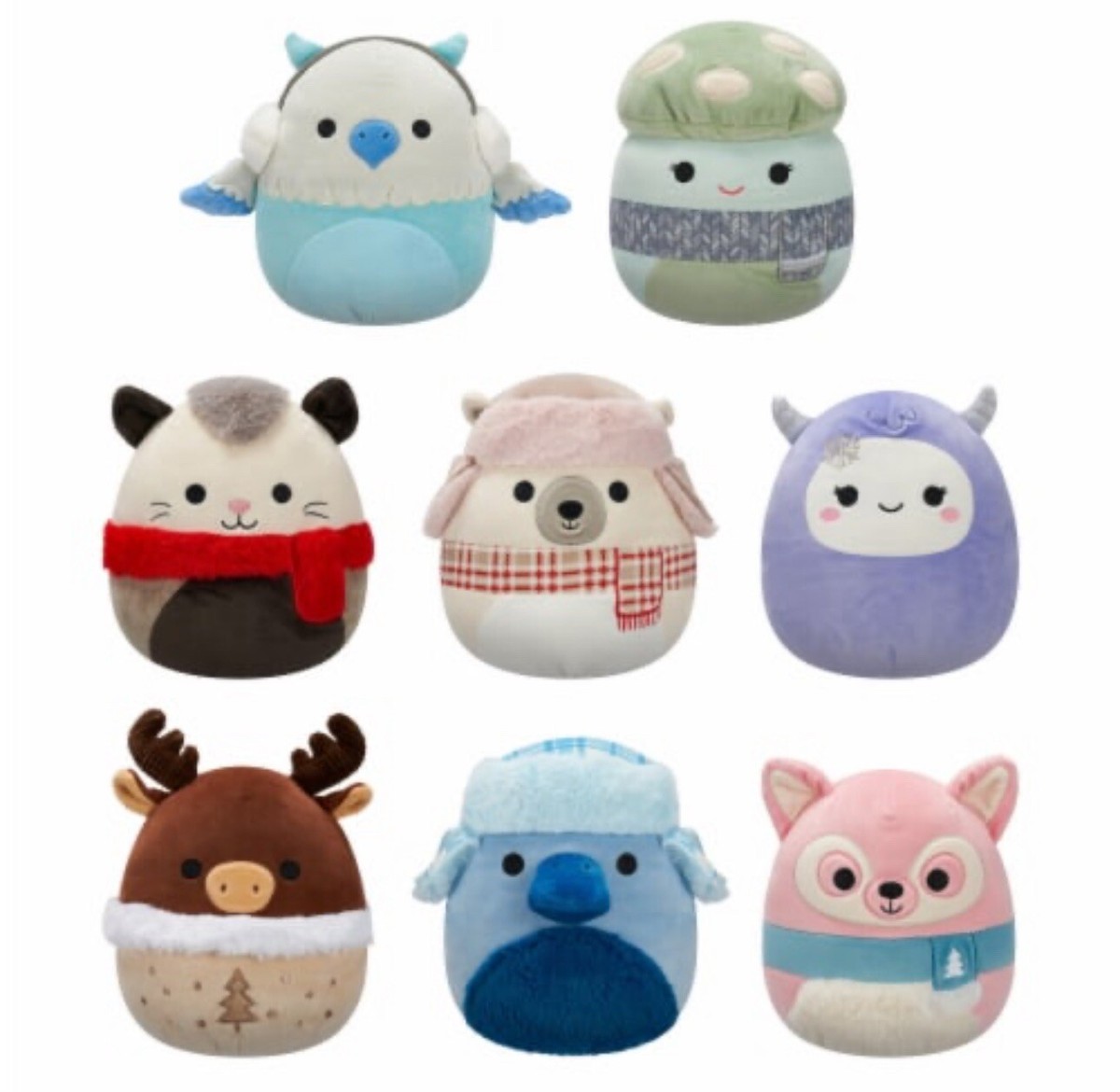 Squishmallows Christmas Mystery Capsules 3-Pack - Official Mini Holiday Plush, Collectible Stuffed Animal Toys For Stocking Stuffers