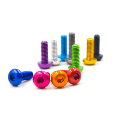 M2-M4 Aluminum Alloy Hex Socket Button Head Screws Model Fittings Multicolour