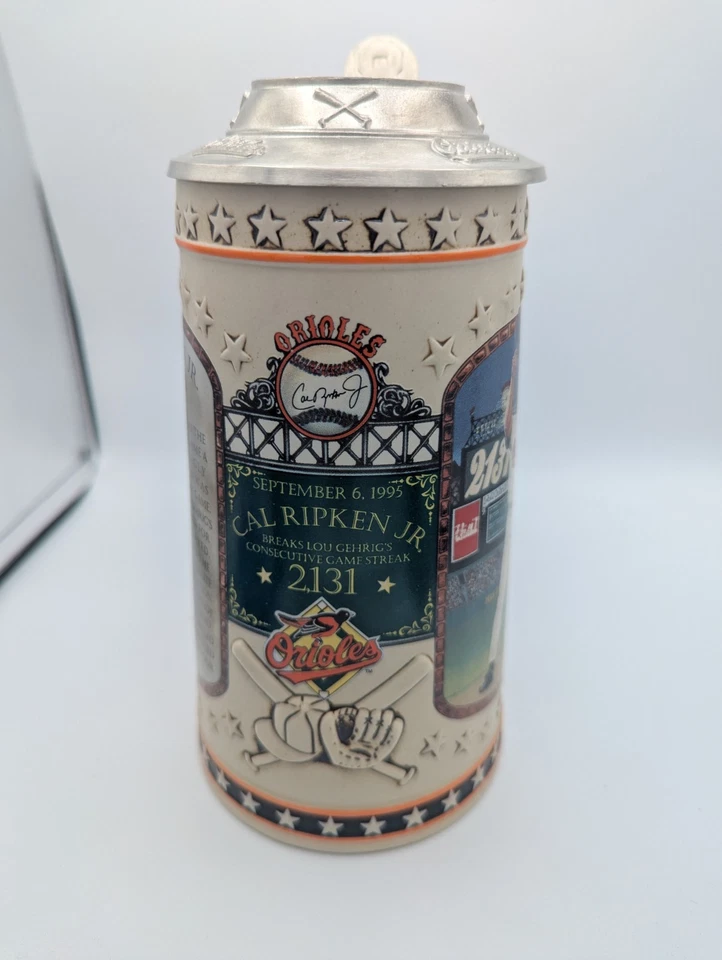 Cal Ripken Jr Beer Stein Mug A League Of His Own By Longton Crown # L 3037 MLB - Image 2 of 4