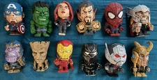 FOCO Marvel Comics Eekeez Set Of 12 Figurines; Thanos, Groot, Hulk, Iron Man +++