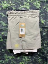 Umbro Kids's 2 in 1 Running Shorts in London Fog/ Canvas Size S  XL NWT