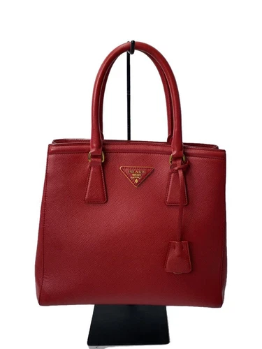 Sac fourre tout PRADA cuir rouge uni occasion