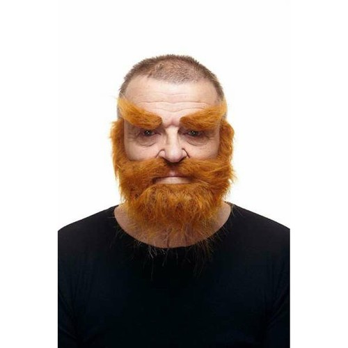Set Barba Finta, Baffi E Sopracciglia Gialli Autoadesivi – Pelliccia Sintetica Di Volpe, Per Carnevale, Cosplay E Feste A Tema, Accessori Divertenti Unisex