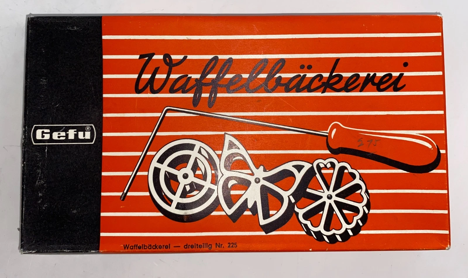 NOS Vintage Gefu Rosette Iron Cookie Maker Set West Germany Open Box Complete