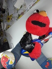 Sesame Street Rock Roll Elmo Guitar Plush Tested Music Works Jim Henson Party