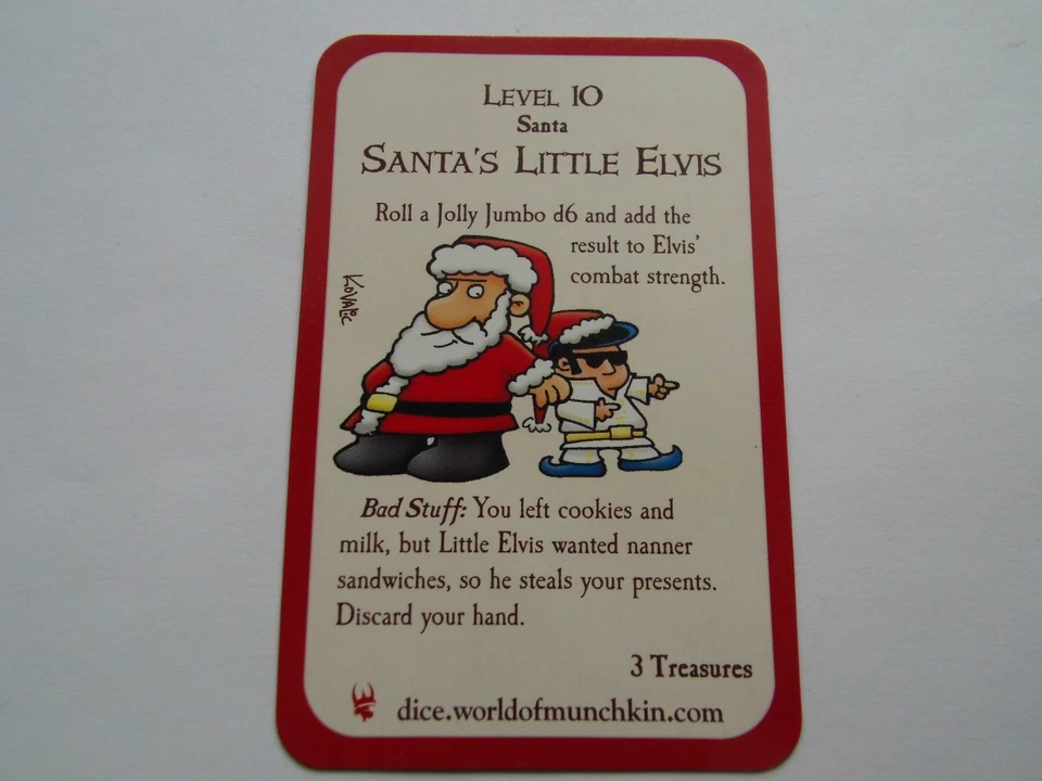 x1 Santa's Little Elvis Munchkin Promo Steve Jackson Games TexasNerdGames - Image 2 of 3