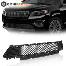 For 2019-2023 Jeep Cherokee Black Wo Holes Front Bumper Lower Grille 68288044ab