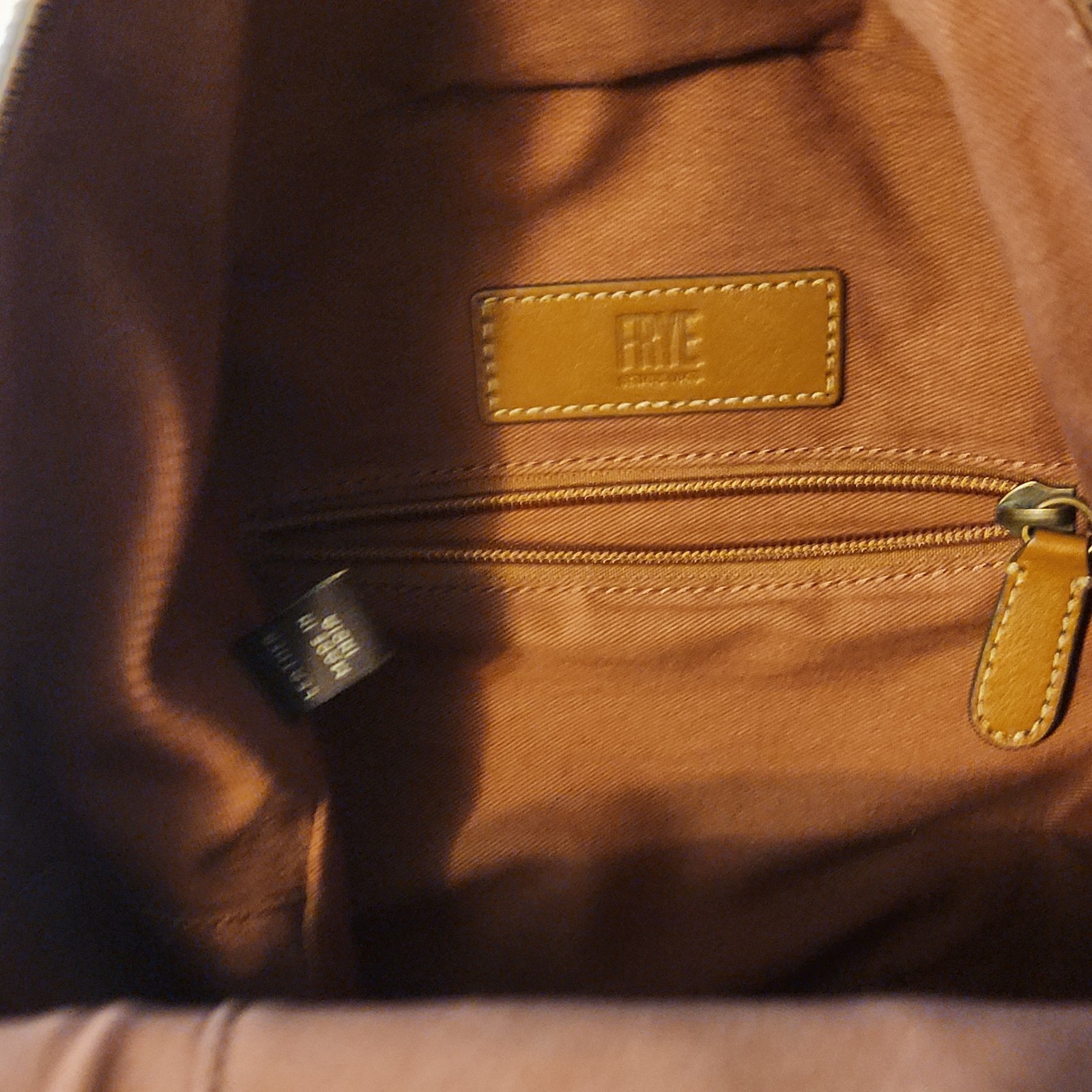 Frye Brown/Tan Backpack Adjustable Strap Pockets … - image 6