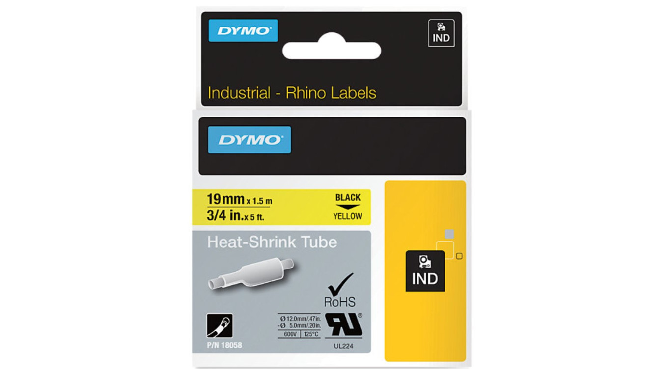 Heat-shrinkable tape/tube for printers 19mm x 1.5m yellow S0718340 18058 /T2UK