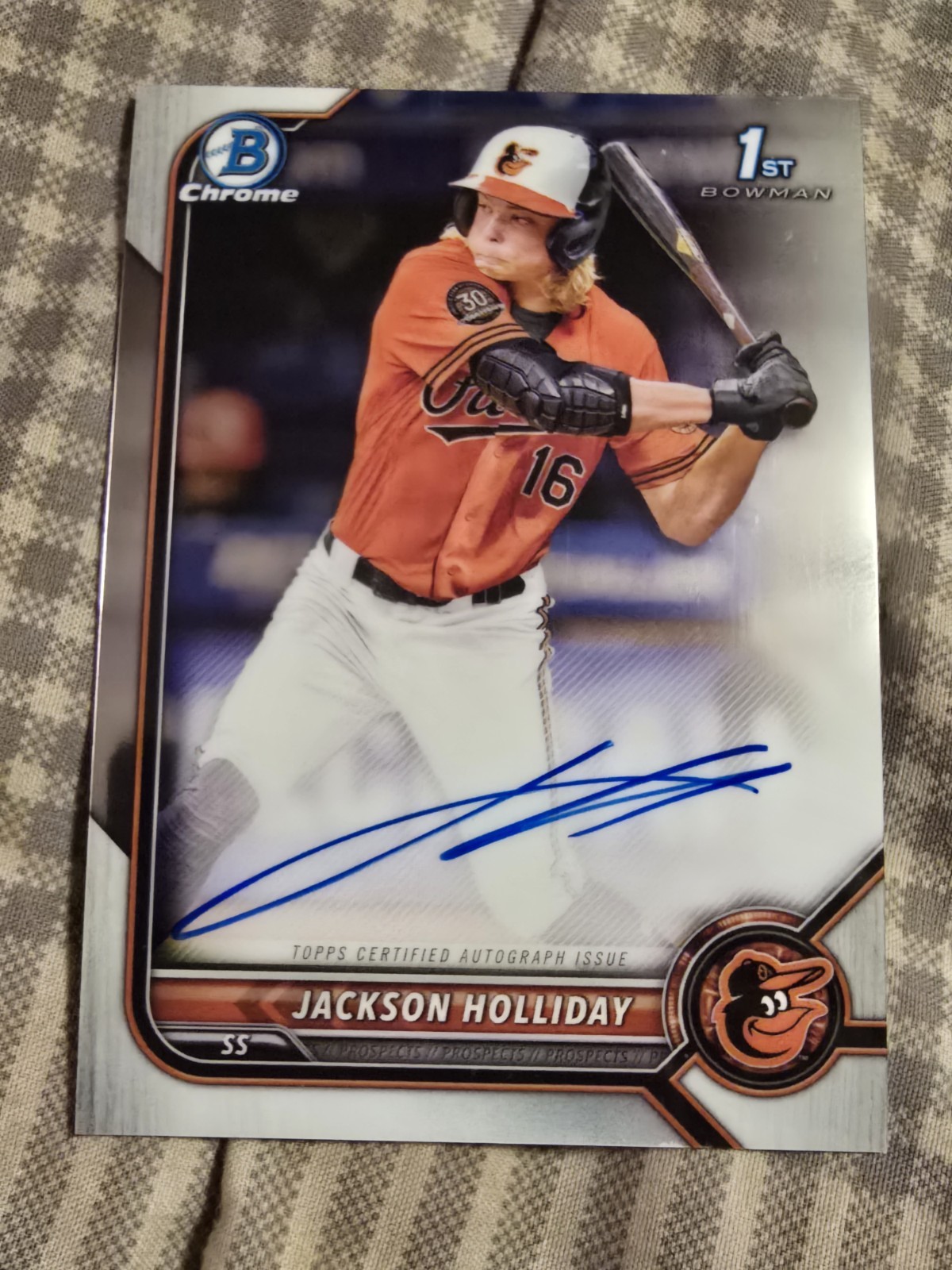 2022 Jackson Holliday Bowman Chrome 1st Auto #CDA-JH