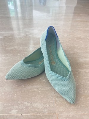 Rothy s The Point Women's Flats In Mint Green Size 7.5