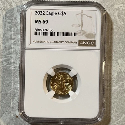 2022 $5 Gold American Eagle NGC MS69 1/10oz