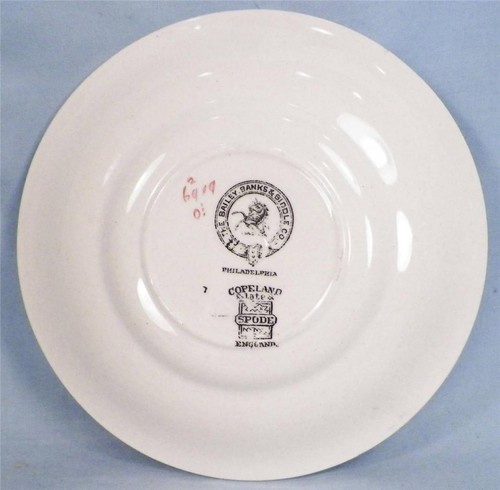 Copeland Spode Cup & Saucer Randall's Birds Flowers Bailey Banks Biddle Vintage - Picture 9 of 9
