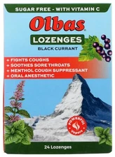 Olbas Maximum Strength Sugar Free Lozenges, Black Currant Flavor 24 ea (Pack of