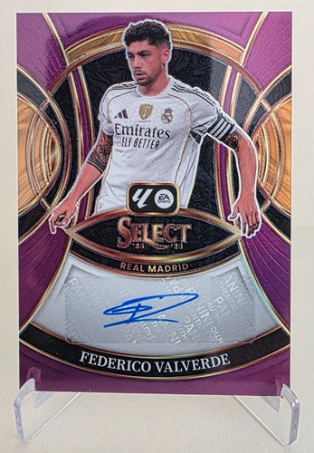 2025-26 PANINI SELECT LA LIGA FEDERICO VALVERDE PURPLE PRIZM AUTO Ser #07/49