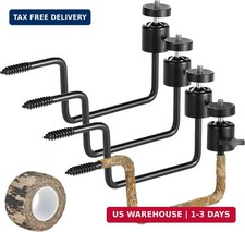 Trail Camera Mount, 4-Pack 360 Tree Bracket, 1/4in Thread, Camo