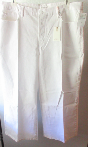 Jean Good American taille 18 bonne taille palazzo crop blanc jambe large 139€ - Photo 1/24