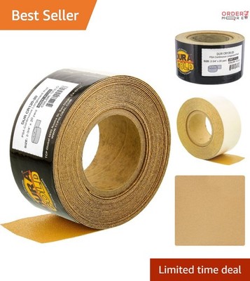 Gold 120 Grit PSA Sandpaper Roll 20 Yards for Auto Body Woodworking Metal