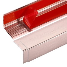 3Pcs Aluminum Corner Guards, 35" x 1" Metal Corner Protectors, Rose Gold