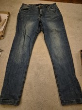 MENS URBAN THREADS X LDNDNM BLUE DENIM JEANS SKINNY SLIM CARROT FIT W34XL32