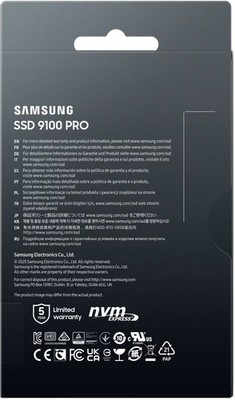 SAMSUNG 9100 PRO PCIe 5.0x4 NVMe 4TB M.2 2280 Internal SSD MZ