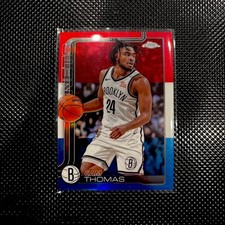 2025-26 Topps Chrome #85 Cam Thomas Red White and Blue Refractor