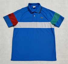 Polo Lacoste Sport Manga Corta Multicolor Bloques de Color Tenis Para Hombres Grande
