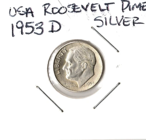 1953-D Roosevelt Dime - AU - SILVER