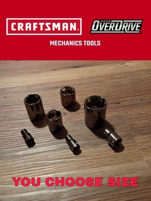 New Craftsman OVERDRIVE Sockets 1/4'' 3/8'' 1/2'' drive all sizes Metric SAE