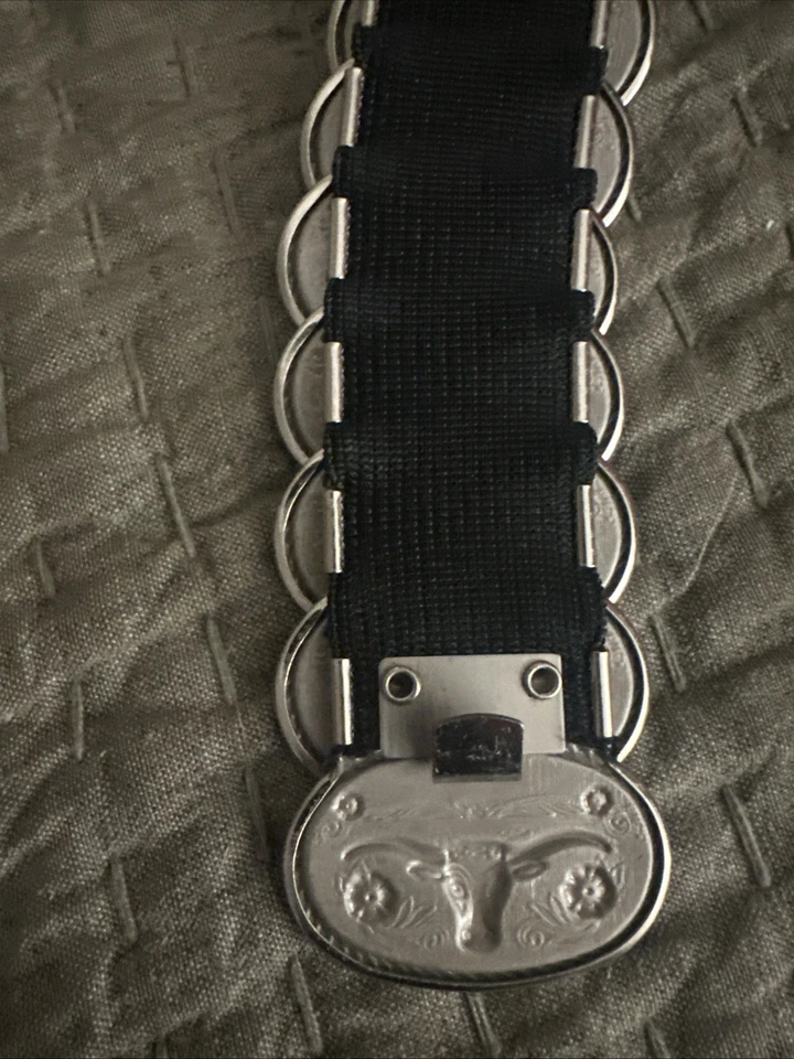 Пояс из стерлингового серебра с длиннорогой раковиной овальный - Изображение 3 из 4