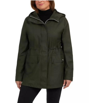 Hunter Ladies' Rubberized Rain Jacket Size M,  L, XL Olive Green.