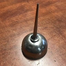 Vintage Mini Thumb Pump Oiler Oil Can 2-3/4” Diameter 5” Tall Made in USA