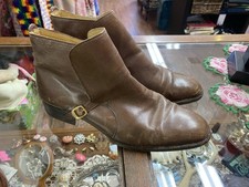 Vintage Brown Gucci Leather Ankle Boots Size 9 / 9.5 Made In Italy