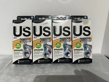 Lot Of 4 2pks Bic US Razors Smooth 5 Titanium Blades On Each Razor Blue Purple