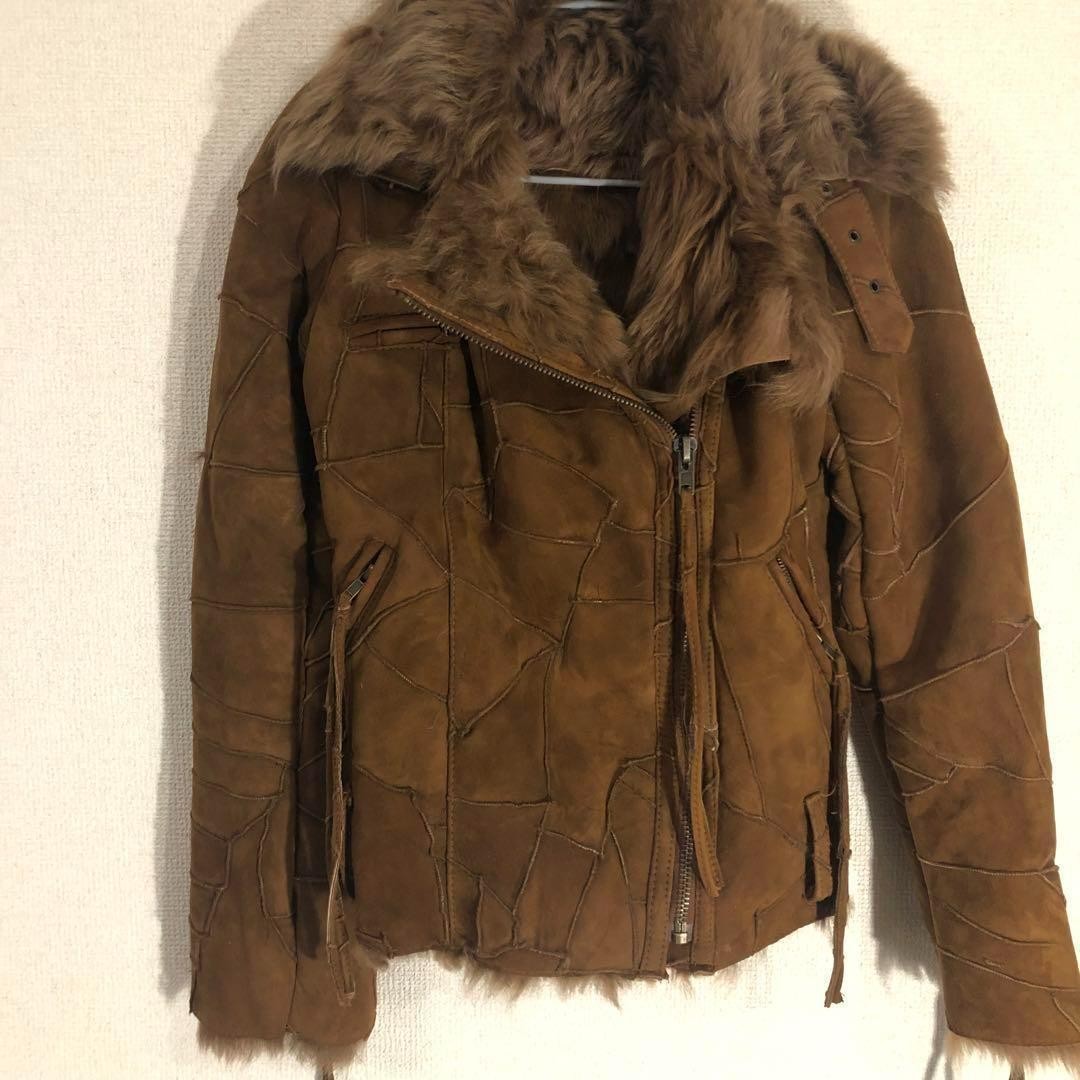 Only one   Patchwork  sheepskin riders jacket - image 2