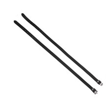 50cm Black 1 Pair Lengthen For Spur Straps Leathers With Stainless Steel