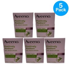 Aveeno Positively Radiant Gel Moisturizer 1.7oz 5 Pack New