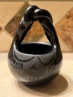 Vintage Santa Clara Pueblo Pottery Basket Unsigned 5.25 inches — photo 3