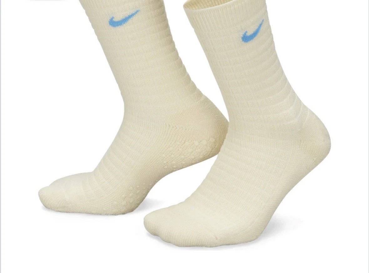 Nike Everyday House Grip Hospital Sock Coconut Milk Men 8-12 Wm 10-13 DR9994-113