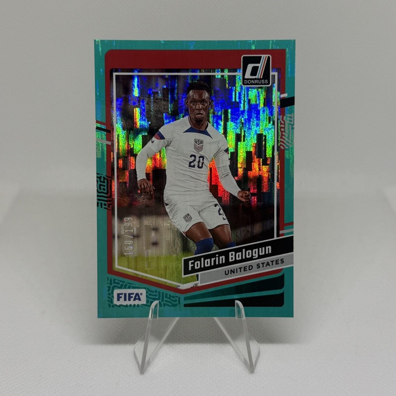 Folarin Balogun Teal /199 #63 2023 Panini Donruss Fifa USA